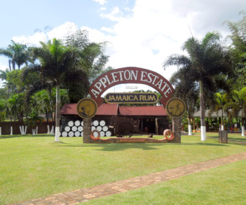 Eingang zur Rumfabrik Appleton Rum Estate auf Jamaica