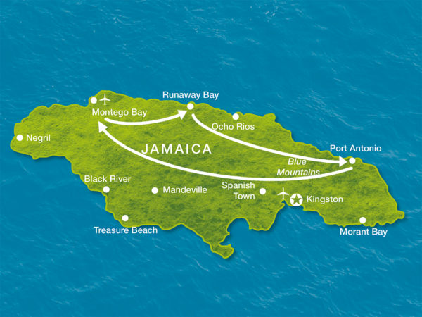 Karte der Reise Ein Geheimnis der Insel