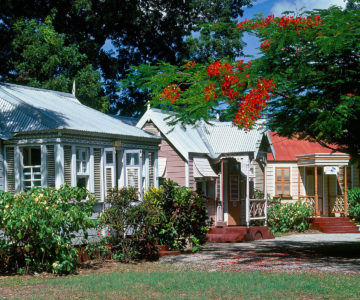 Historische Holzähuser auf Barbados