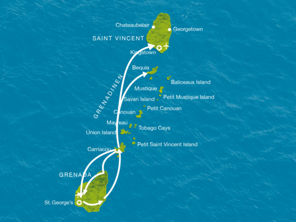 Karte der Reise Faszination Grenada