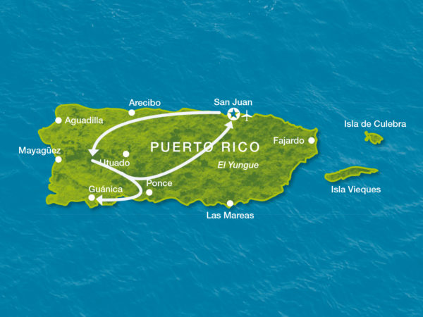 Karte der Reise Interessantes im Inselinneren