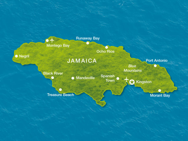 Karte Jamaica