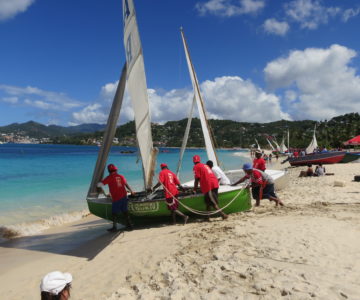 Segelregatta am Strand von Grenada