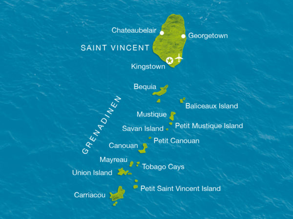Karte von St. Vincent und Grenadinen