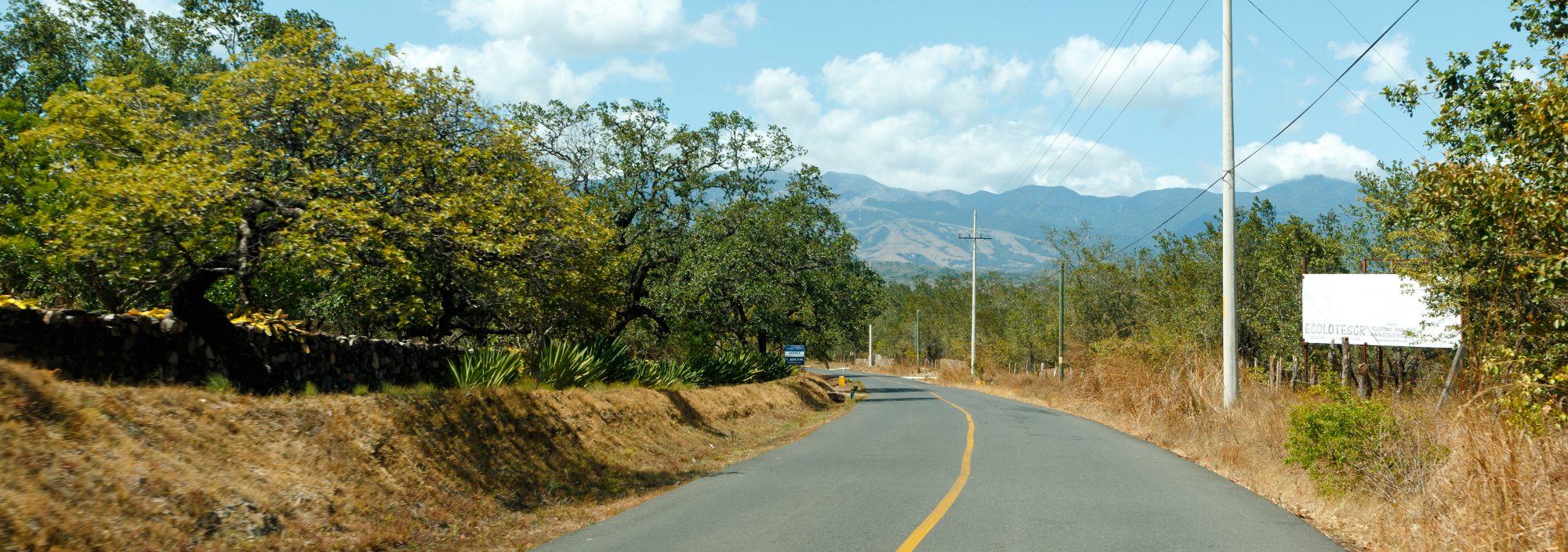 Straße in Guanacaste in Costa Rica