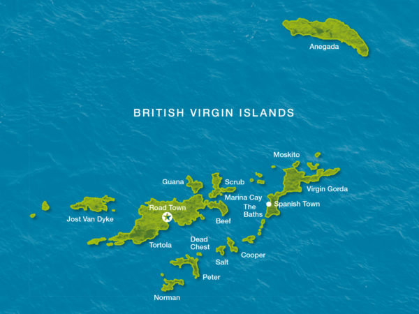 Karte British Virgin Islands