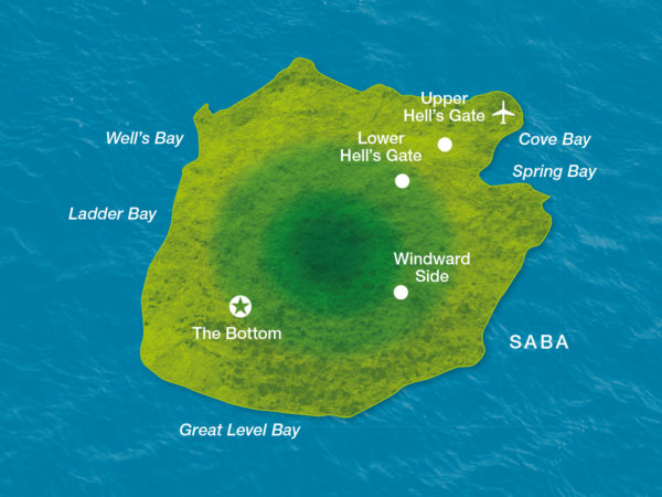 Karte Saba