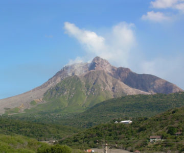 Soufriere Vulkan auf Montserrat in der Karibik