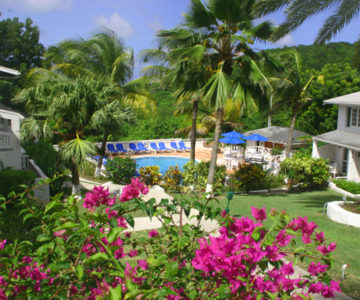 Dickenson Bay Cottages, Antigua, Anlage mit Pool