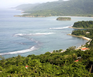 Blick von Firefly über die Küste von Jamaica