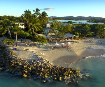 Siboney Beach Club, Antigua, Blick vom Strand