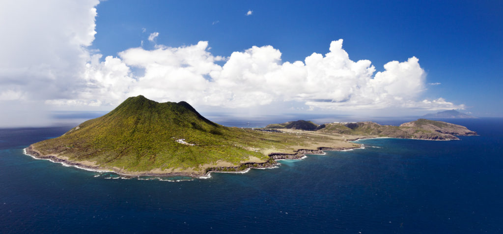 Luftbild von Statia, St. Eustatius