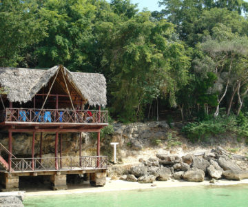 Restaurant am Meer des Cayo Saetia, Cuba