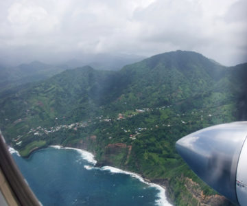 Anflug auf Dominica