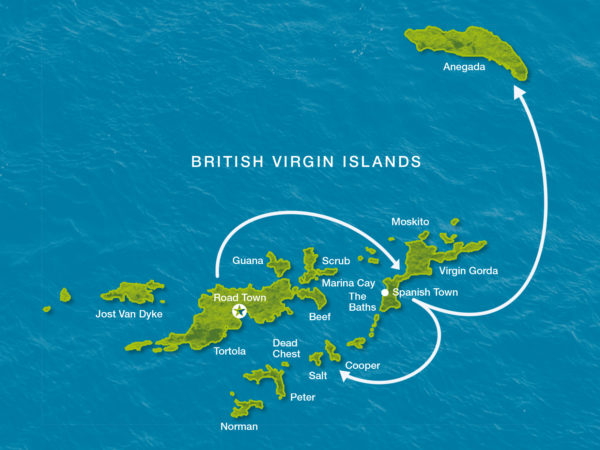 Karte der Rundreise Farbtupfer einer Inselwelt
