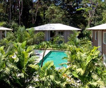 Le Cameleon Boutiquehotel, Costa Rica, Playa Cocles, Blick auf die Hotelanlage