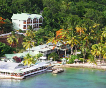Marigot Beach Club & Dive Resort, Saint Lucia, Marigot, Blick auf die Anlage