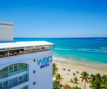 San Juan Water Beach Club Hotel, Puerto Rico, San Juan, Aussenansicht mit Strand