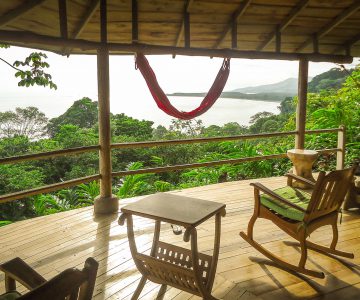 La Cusinga Lodge, Costa Rica, Uvita, Blick vom Balkon auf das Meer