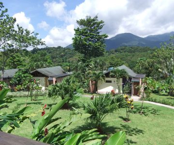 Tenorio Lodge, Costa Rica, Bijagua, Blick auf den Vulkan Tenorio