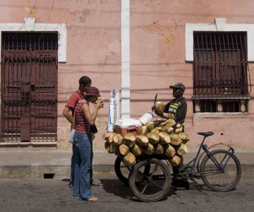 Kokosnussverkäufer in Santo Domingo
