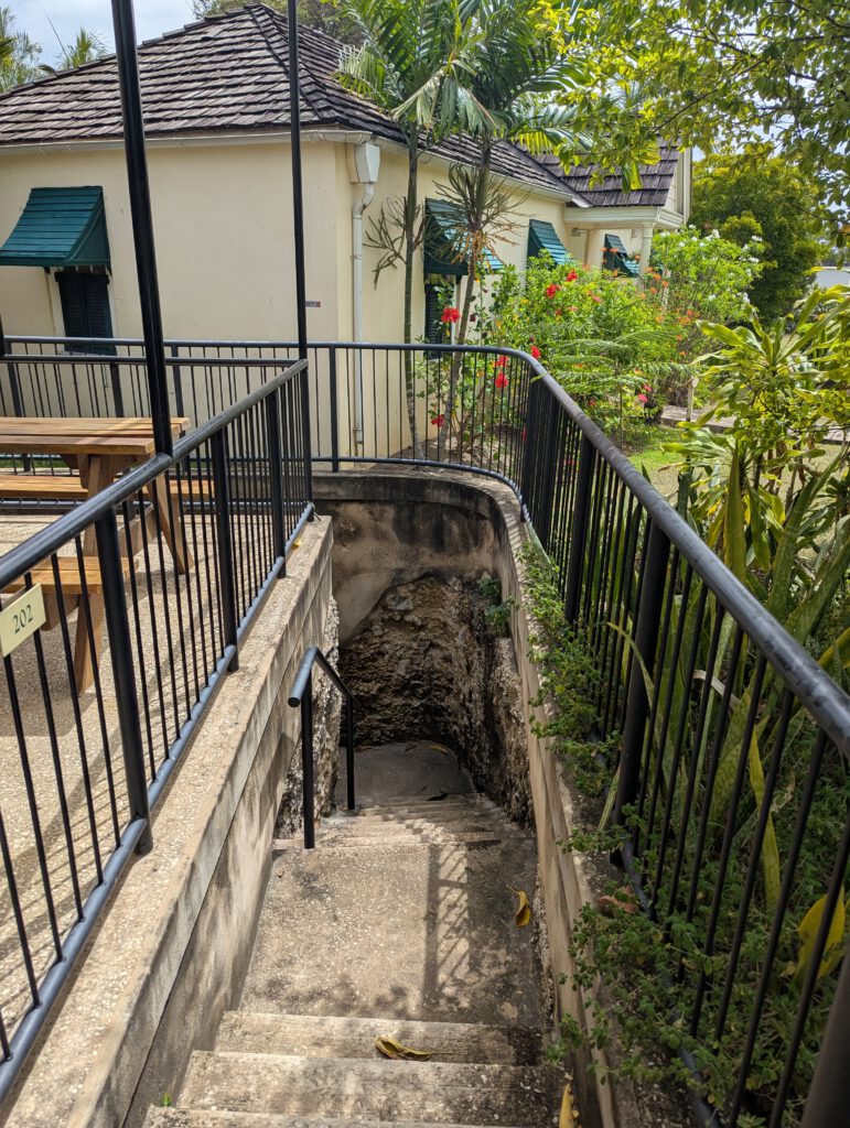 Barbados Bridgetown George Washington House, Eingang zum Tunnel