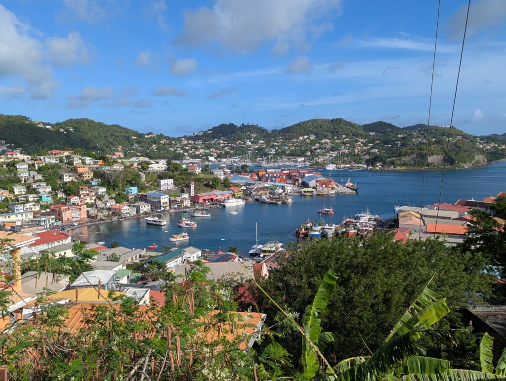 Grenada Blick auf den Hafen von St. George´s