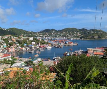 Grenada Blick auf den Hafen von St. George´s