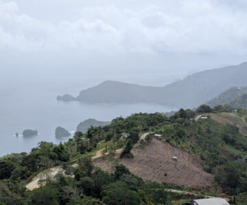 Trinidad Blick von Paramin auf den Atlantik